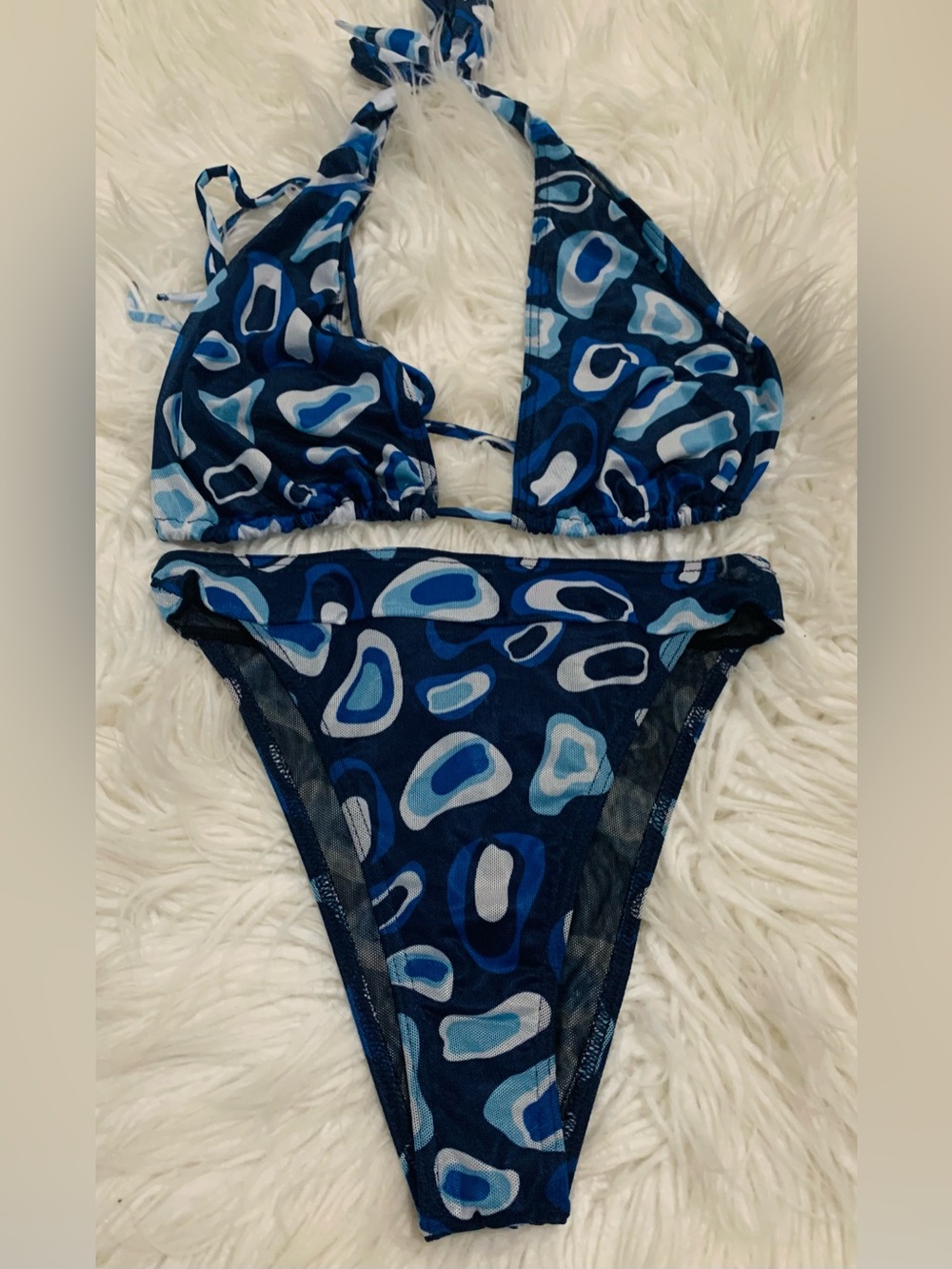 Better Tan Bikini Swimsuit Milos Top Antigua Bottom Midnight Blue Size Medium